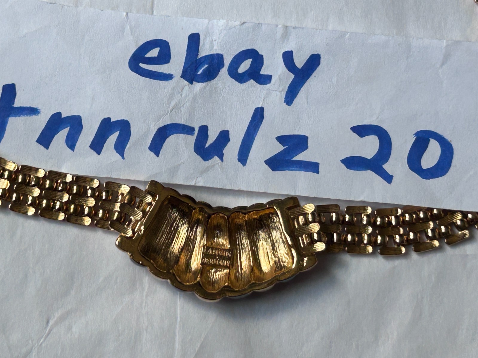 Vintage LANVIN Germany Silver Gold Couture Chain Collar Necklace