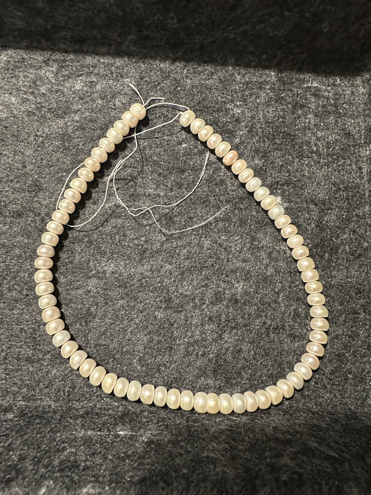 Natural Freshwater Cream Colored Pearl For Choker Necklace 15 In Long Round 8mm
