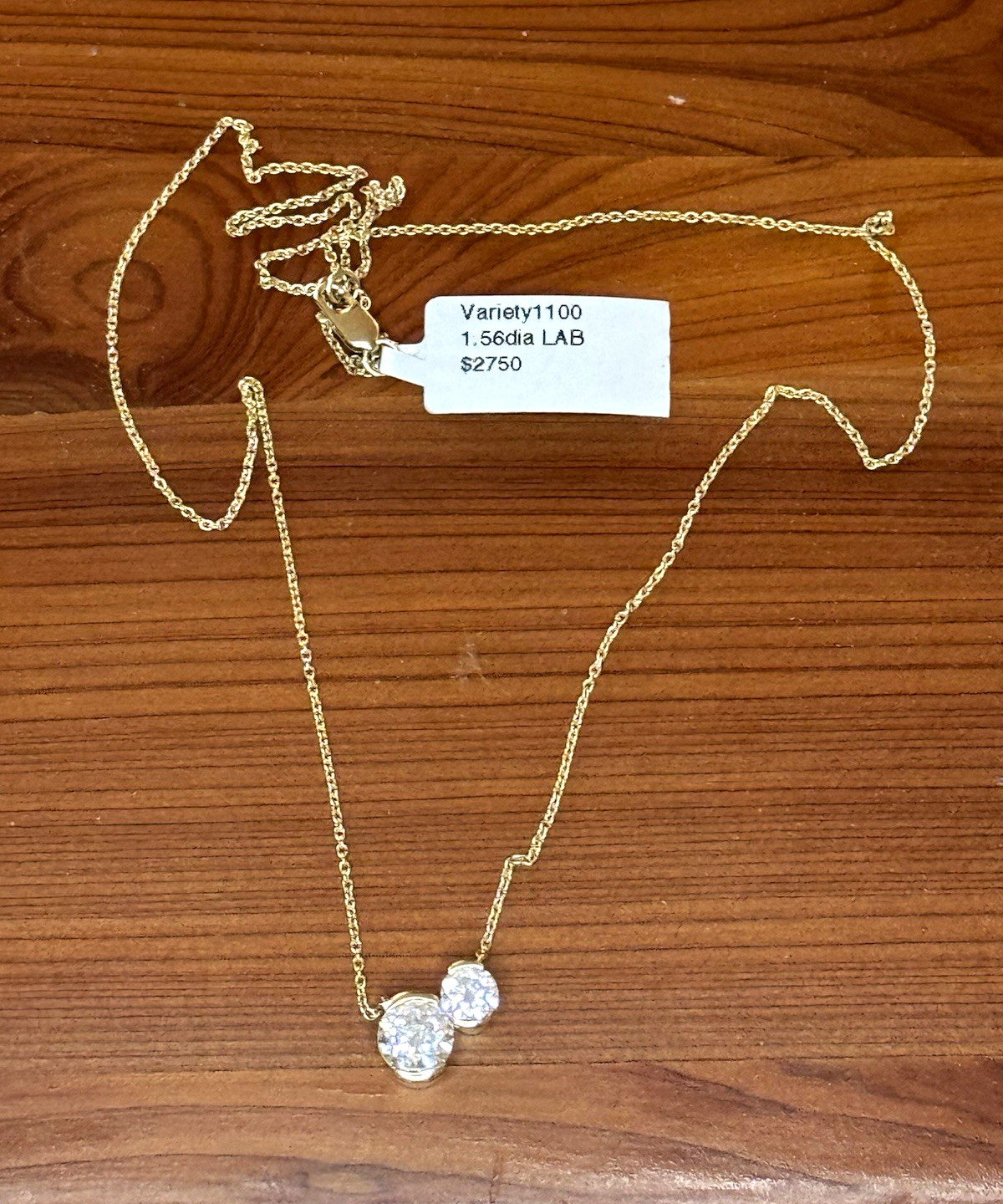 14K Yellow Gold 1.56 CTW Lab Grown Diamond Necklace 18”