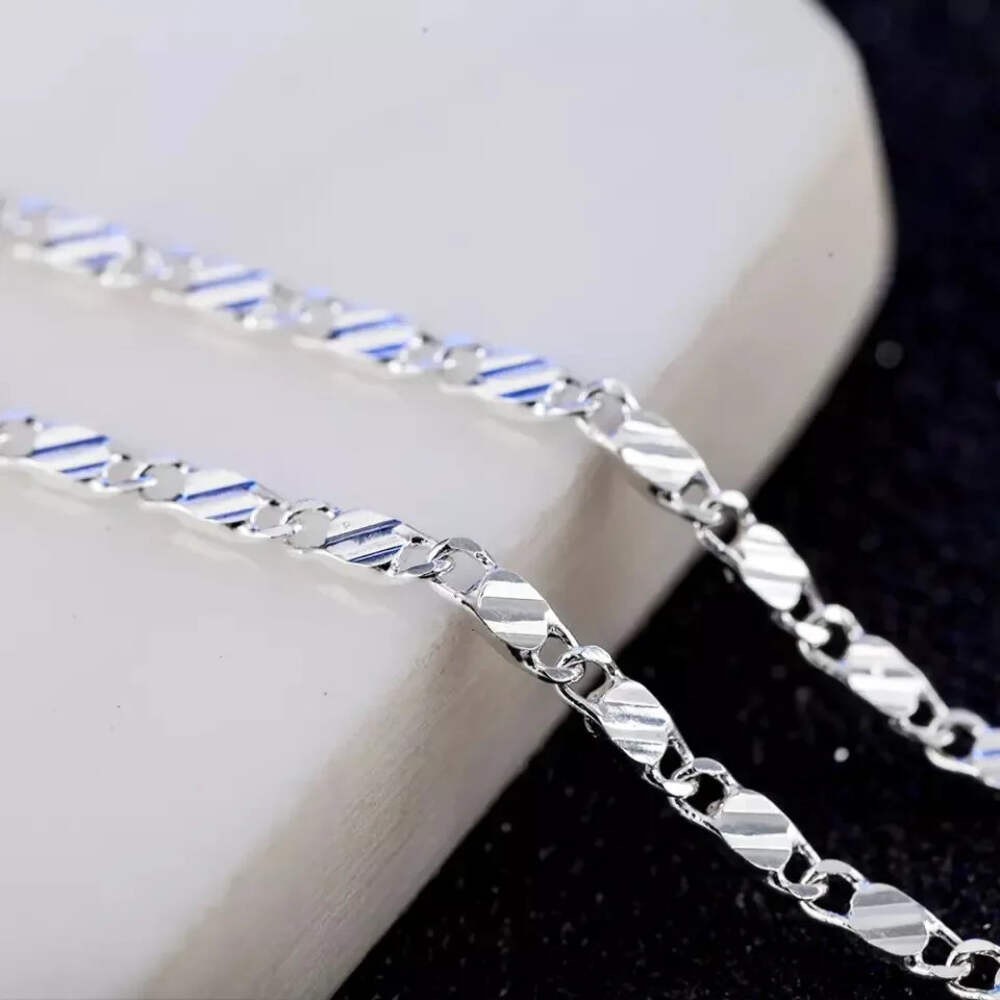 Necklace 2MM 16/18/20/22/24/26/28/30 Inch Side Chain Necklace For Women Men Jewe