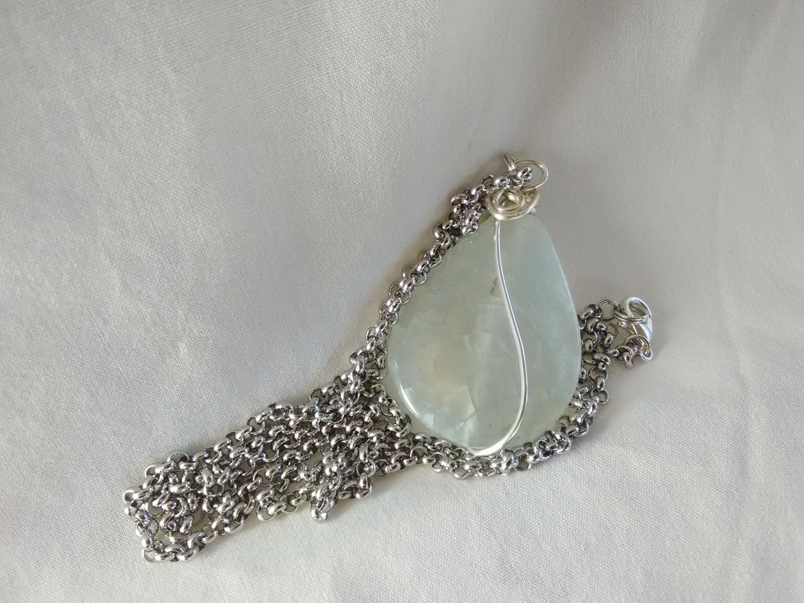 Boho Semi-precious Stone Pendant Necklace 24″ Women’s Jewelry US Seller Gift
