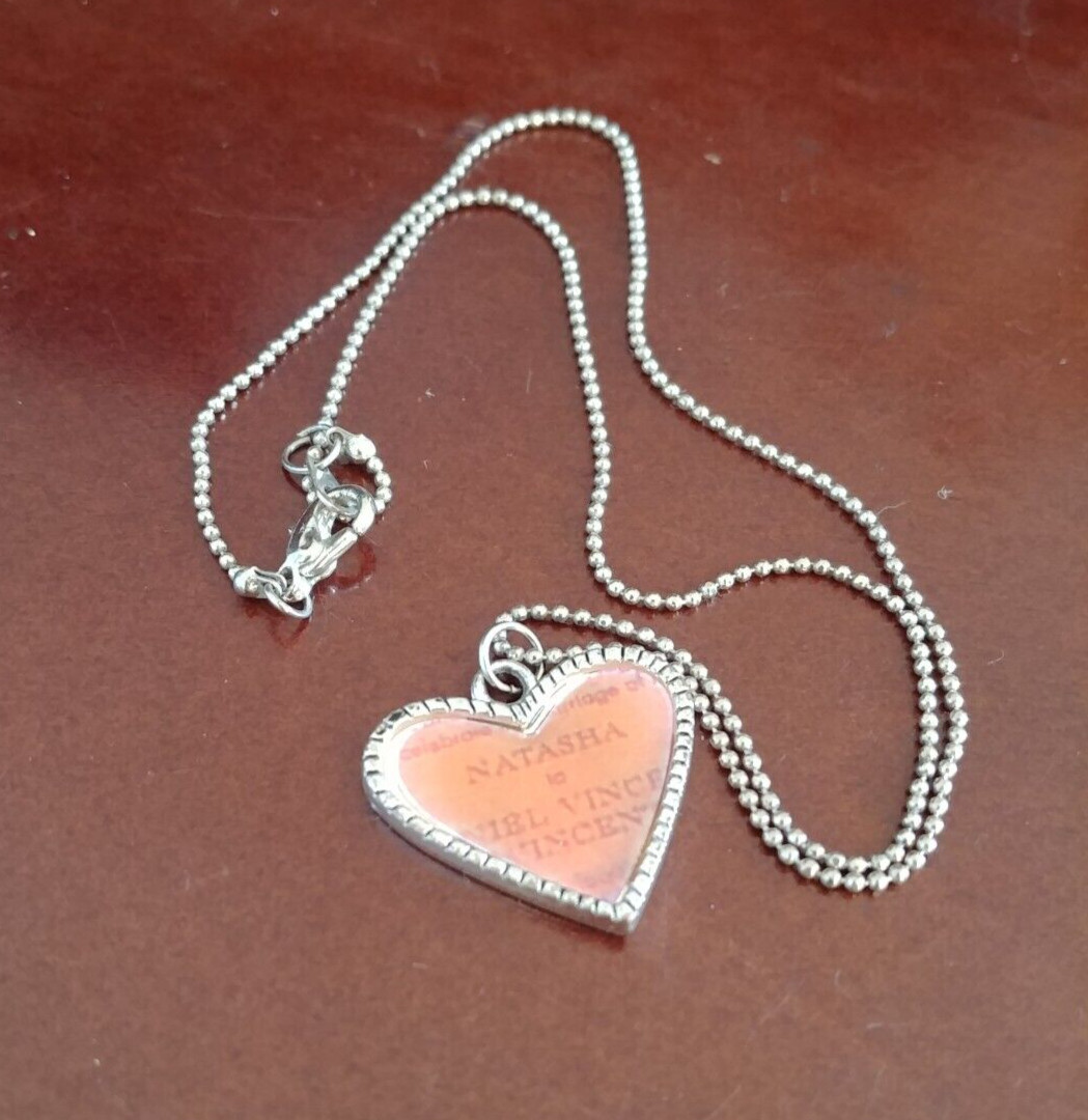 Fashion Tibetan Silver Enamel Pink Heart Beaded Necklace Pendant Women Jewelry