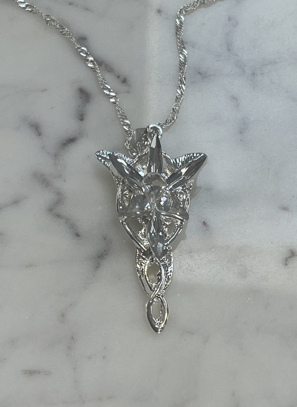 Lord of The Rings Arwen’s Necklace Evenstar Pendant Stainless Steel Chain