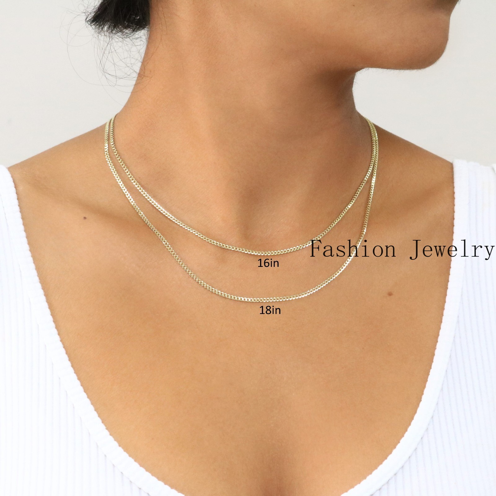 10K Yellow Gold Solid 2mm-12.5mm Cuban Curb Chain Link Pendant Necklace 16″- 30″