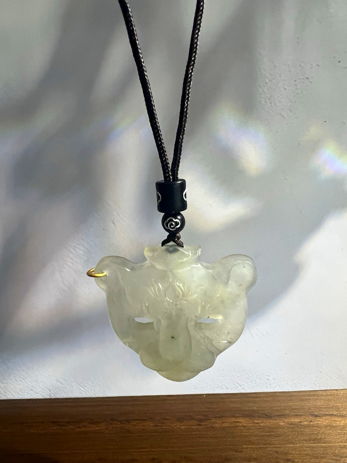 Natural sleeve jade pendant