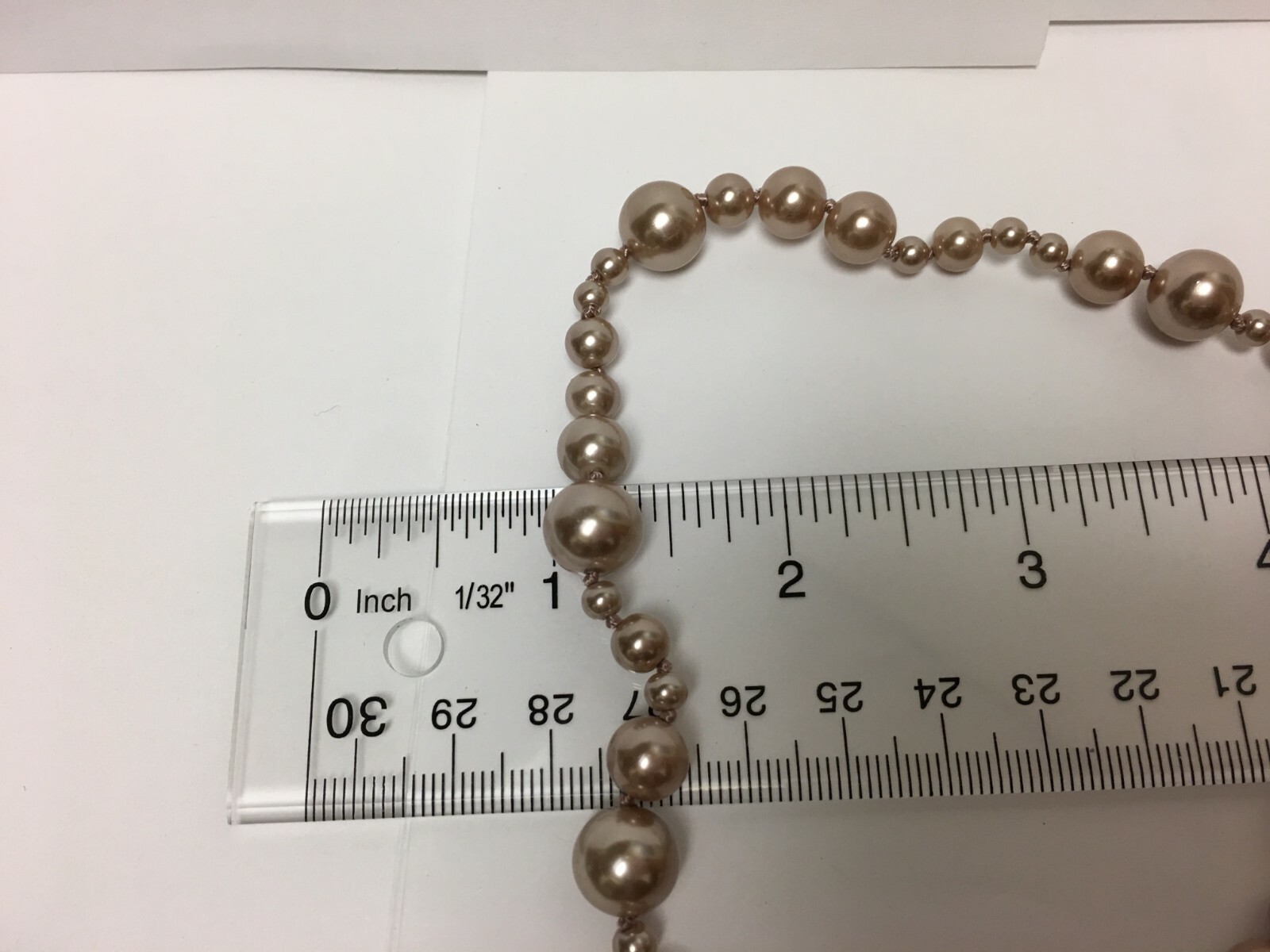 J. Crew Pink Imitation Faux Pearl Link Necklace 26″ Long