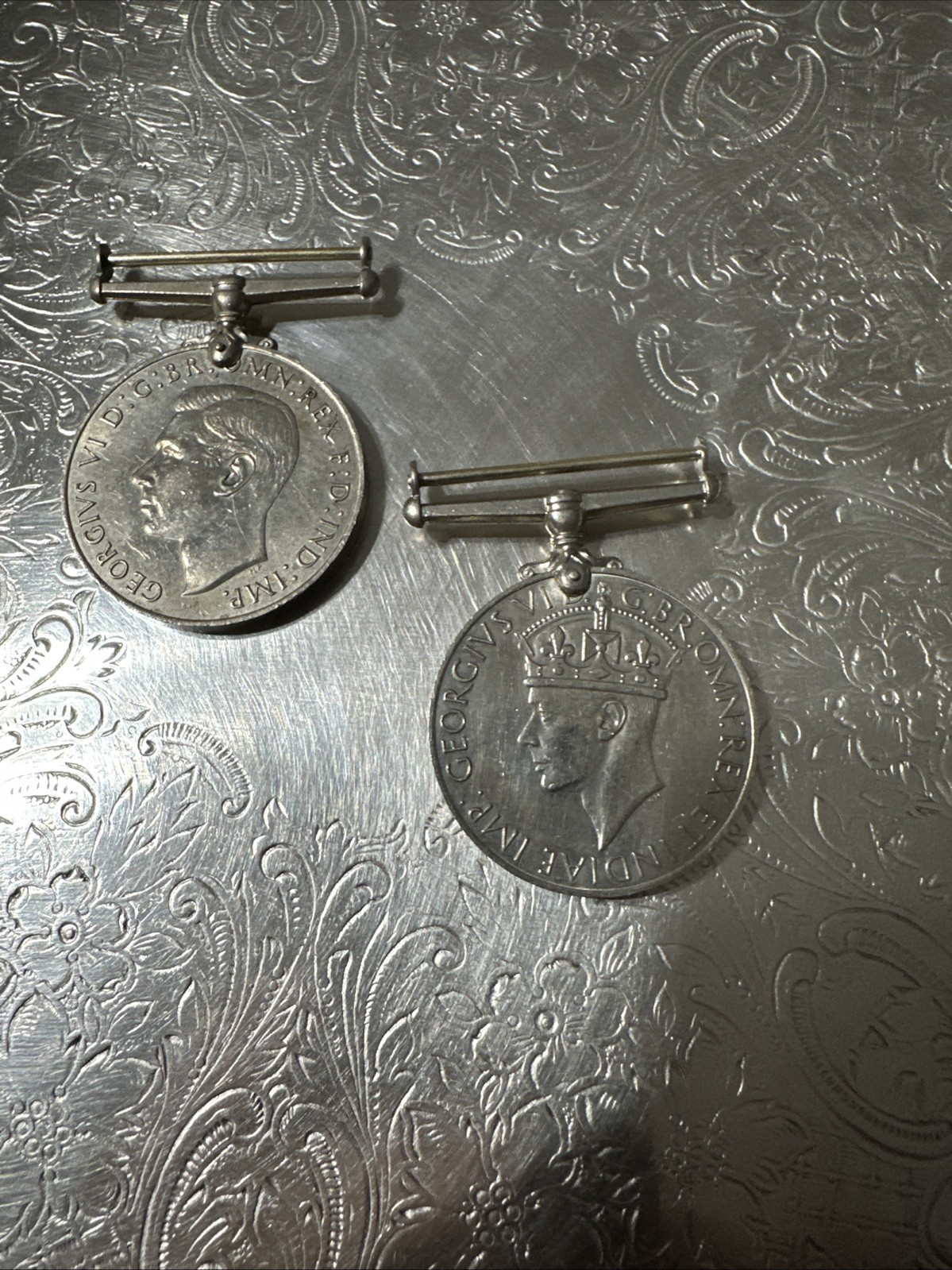 2 Britain War Medal King George VI Medal Award World War 2 1936-1945 Beautiful