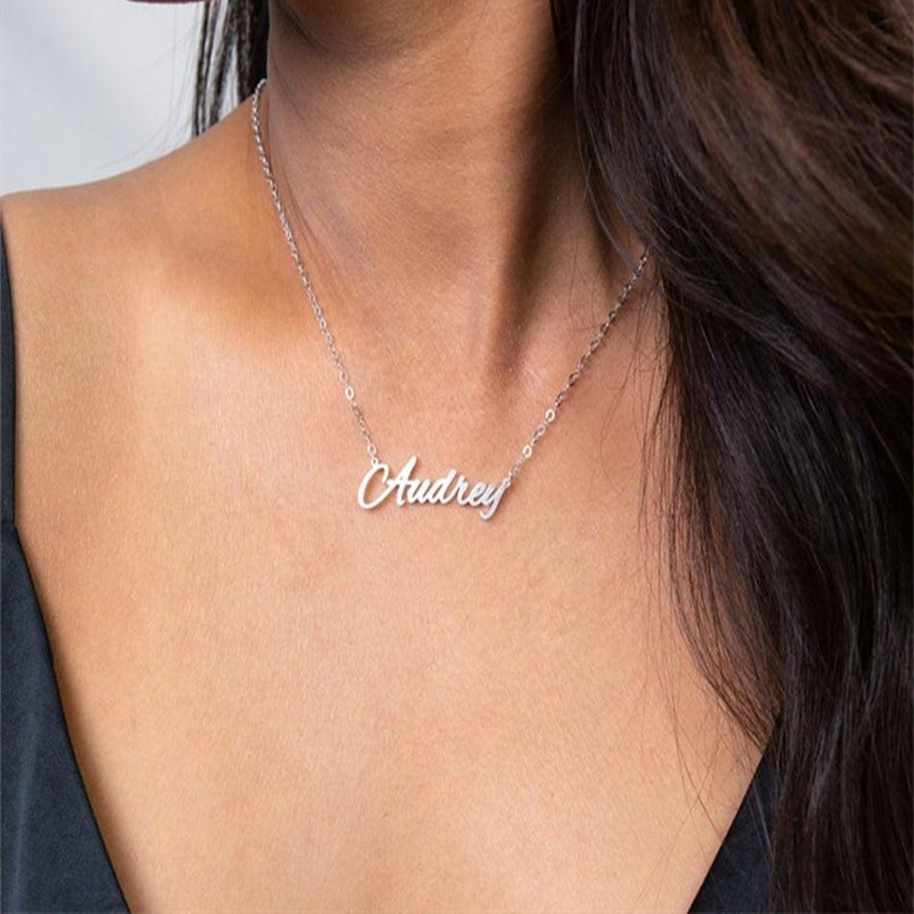 Personalized Tiny Name Necklace for Women Pendant Custom Made with Any Names