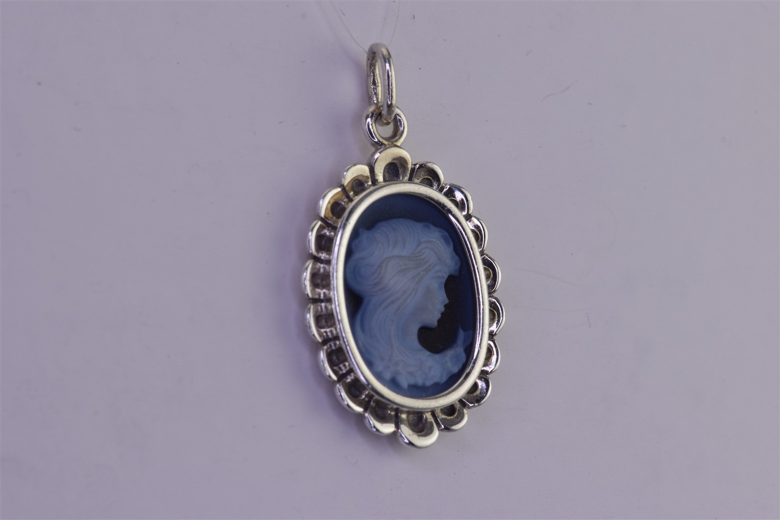 RARE PANDORA Sterling Silver 29mm x 19mm Carved Cameo ALE 925 Pendant