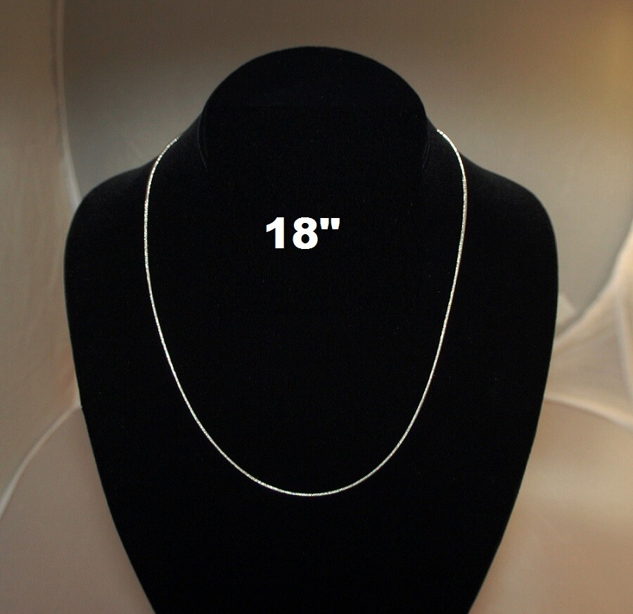USA Seller- 925 Sterling Silver 1mm Snake Chain 18″ 20″ 22″ 24″ Necklace Jewelry