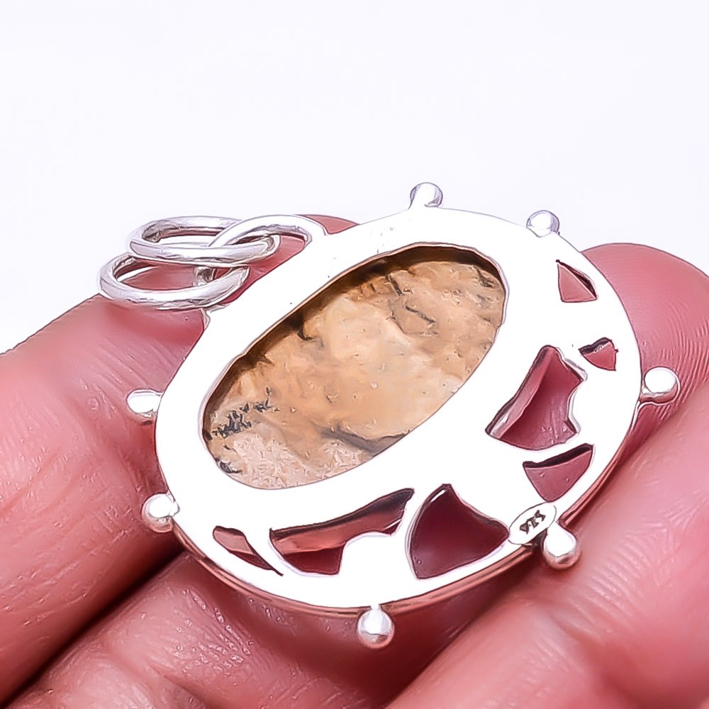 Picture Jasper – Oregon 925 Sterling Silver Pendant 1.56″ P4, Christmas Gift