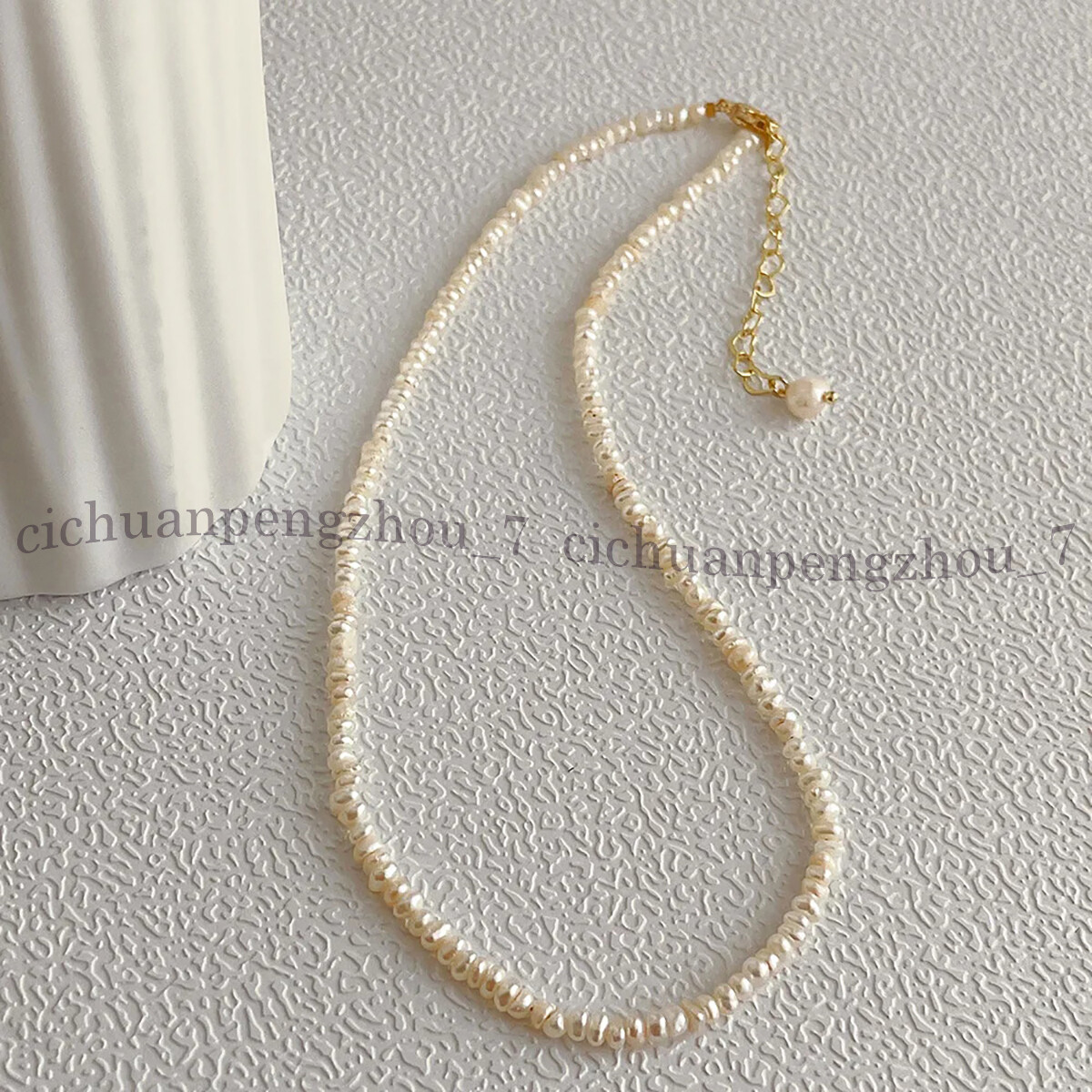 Small 3-4mm White Freshwater Mini Beads Baroque Pearl Necklace 14-36 inch