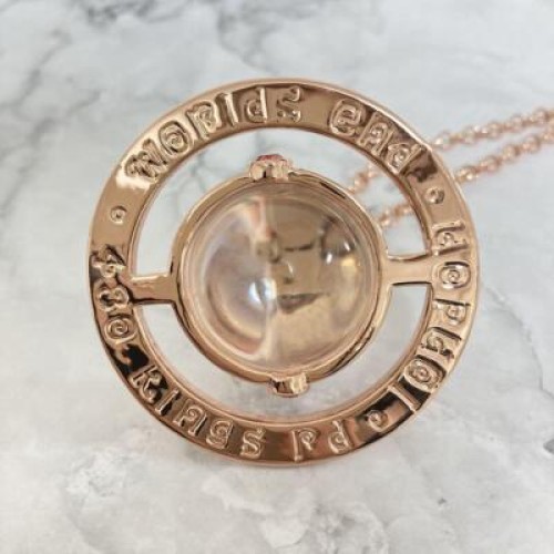 【In Box/Drawstring】Medium Orb Necklace Pink Gold Top 6.5cm