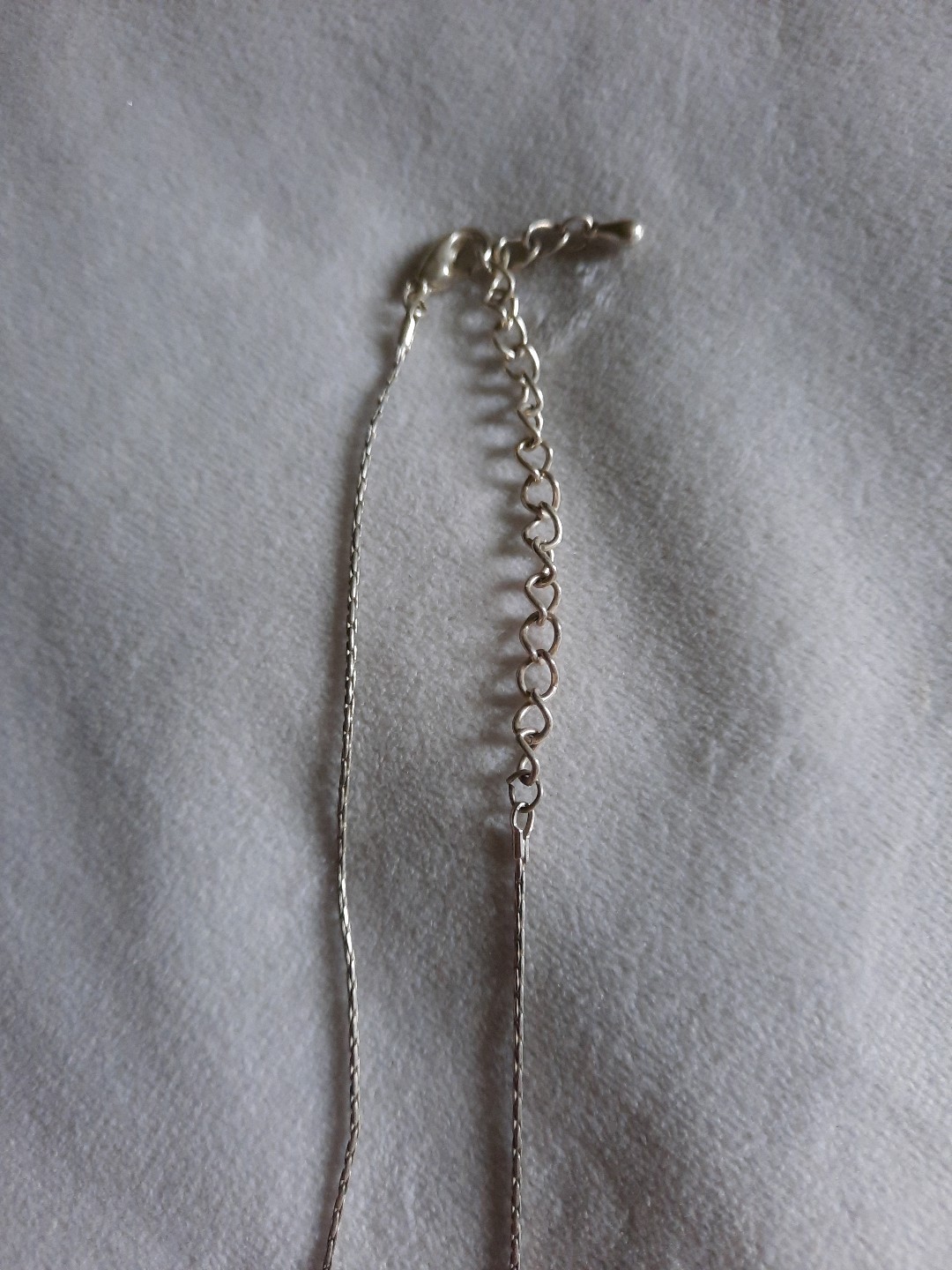 Black Cabochon Necklace Silvertone Adjustable Chain Pre-owned Excellent