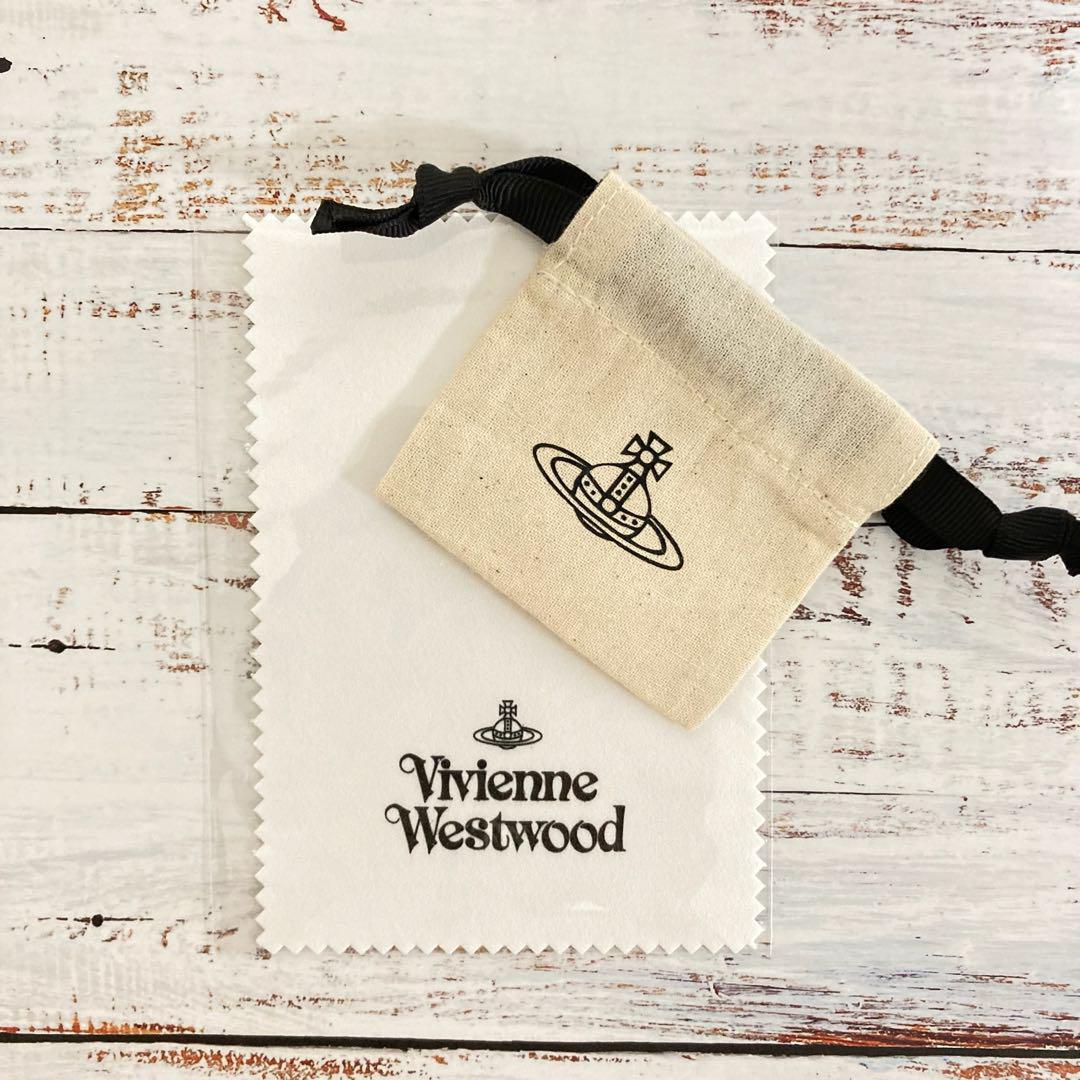 Vivienne Westwood Necklace Dock Tag Plate Silver w/drawstring