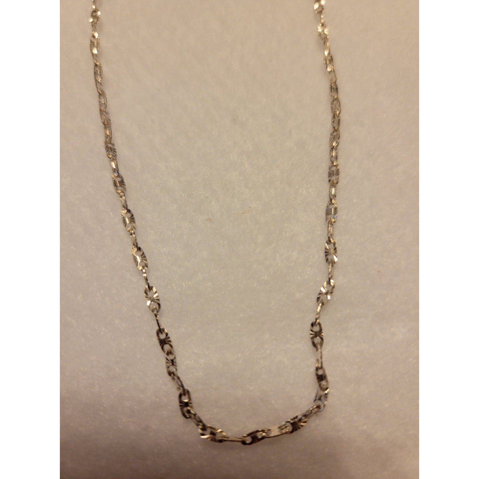 Necklace Silver Diamond Cut Link Chain Minimalist Jewelry Women 28 in