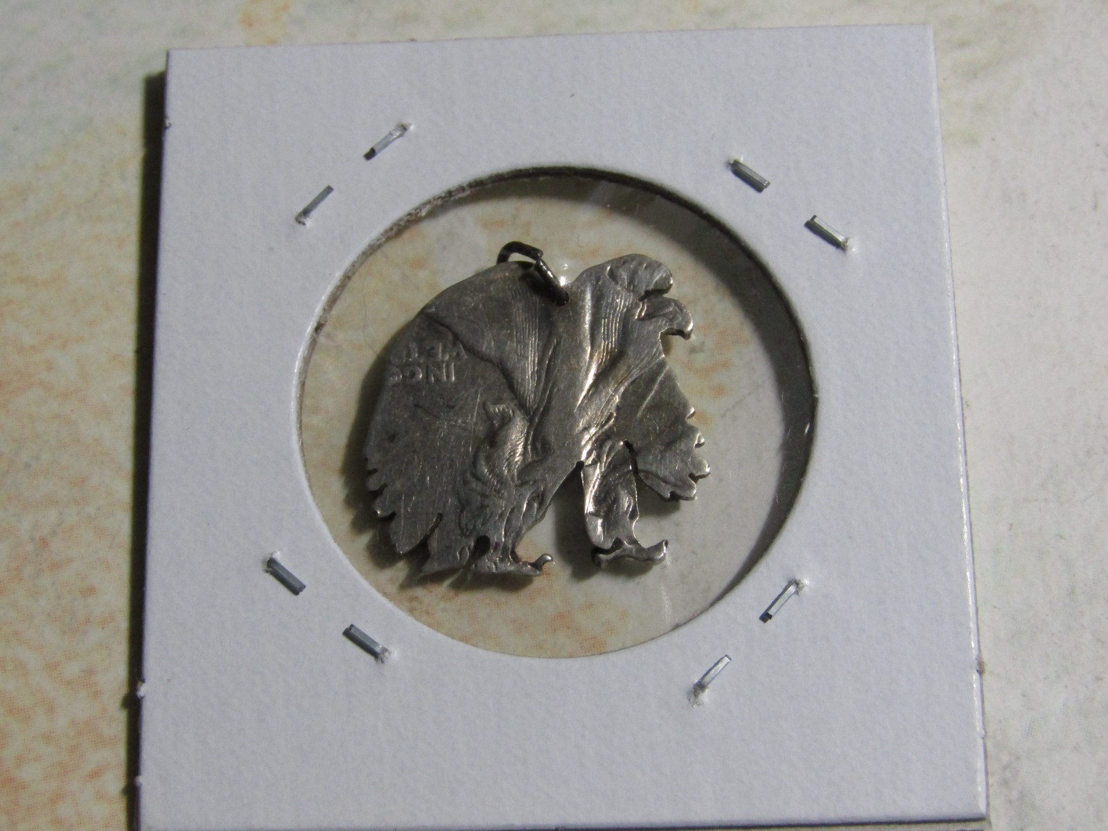 Vintage Walking Liberty Pendant Cutout From 90 % Silver #309