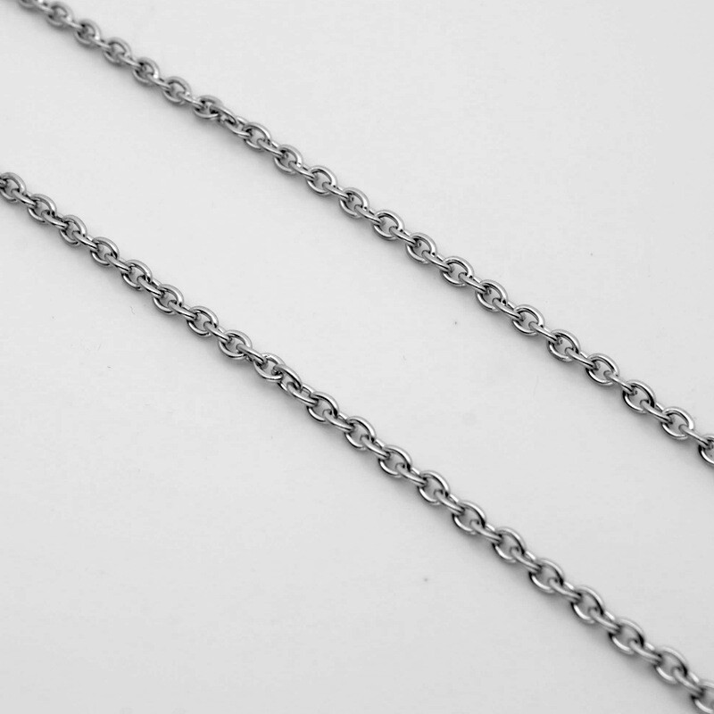 Wholesale Stainless Steel Rolo Link Chain Necklace For Pendants Mens & Womens