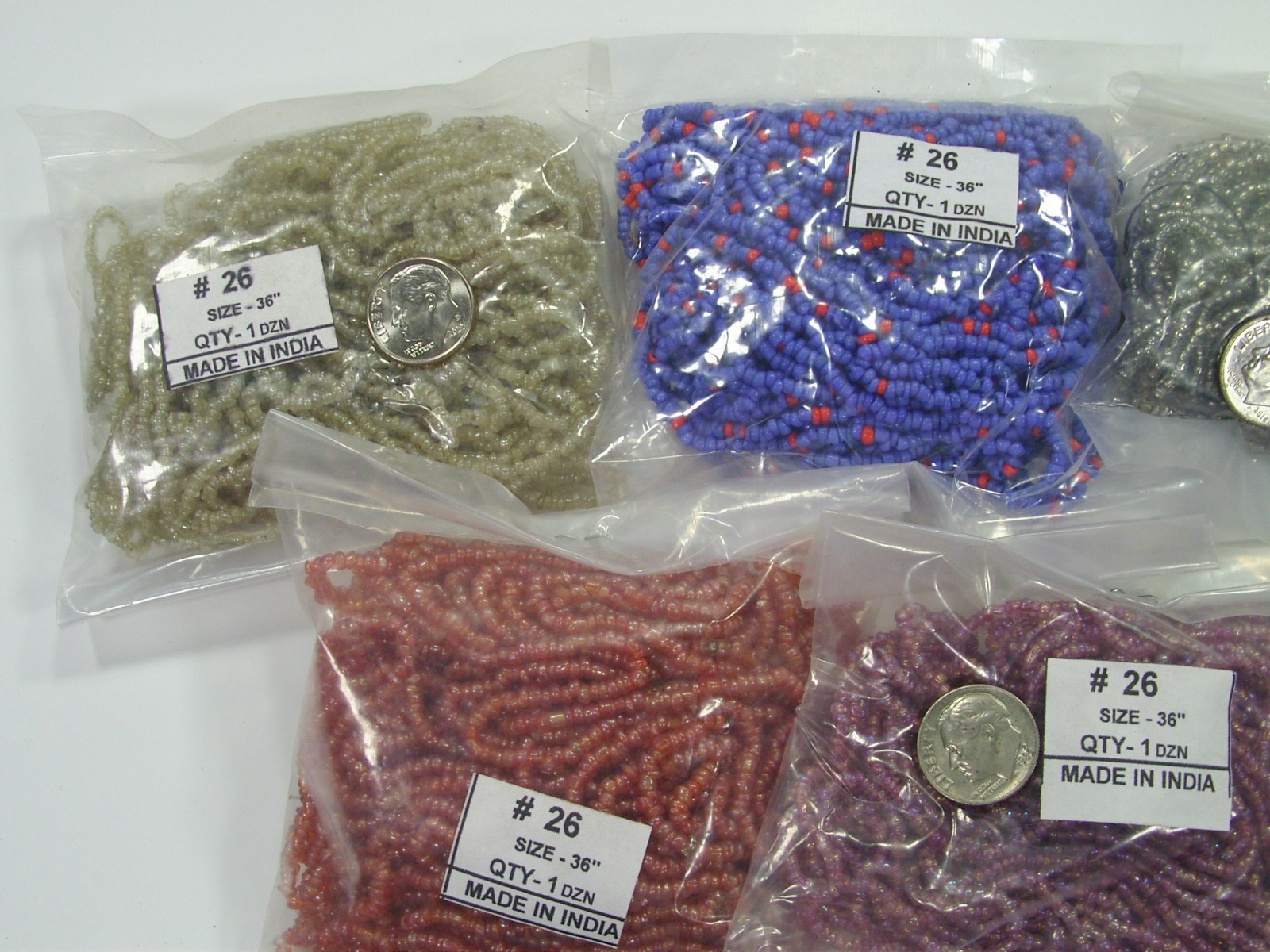 100 Strands 36″ Glass Seed Bead Necklaces Wholesale Bulk Lot Clearance (NP-43E)