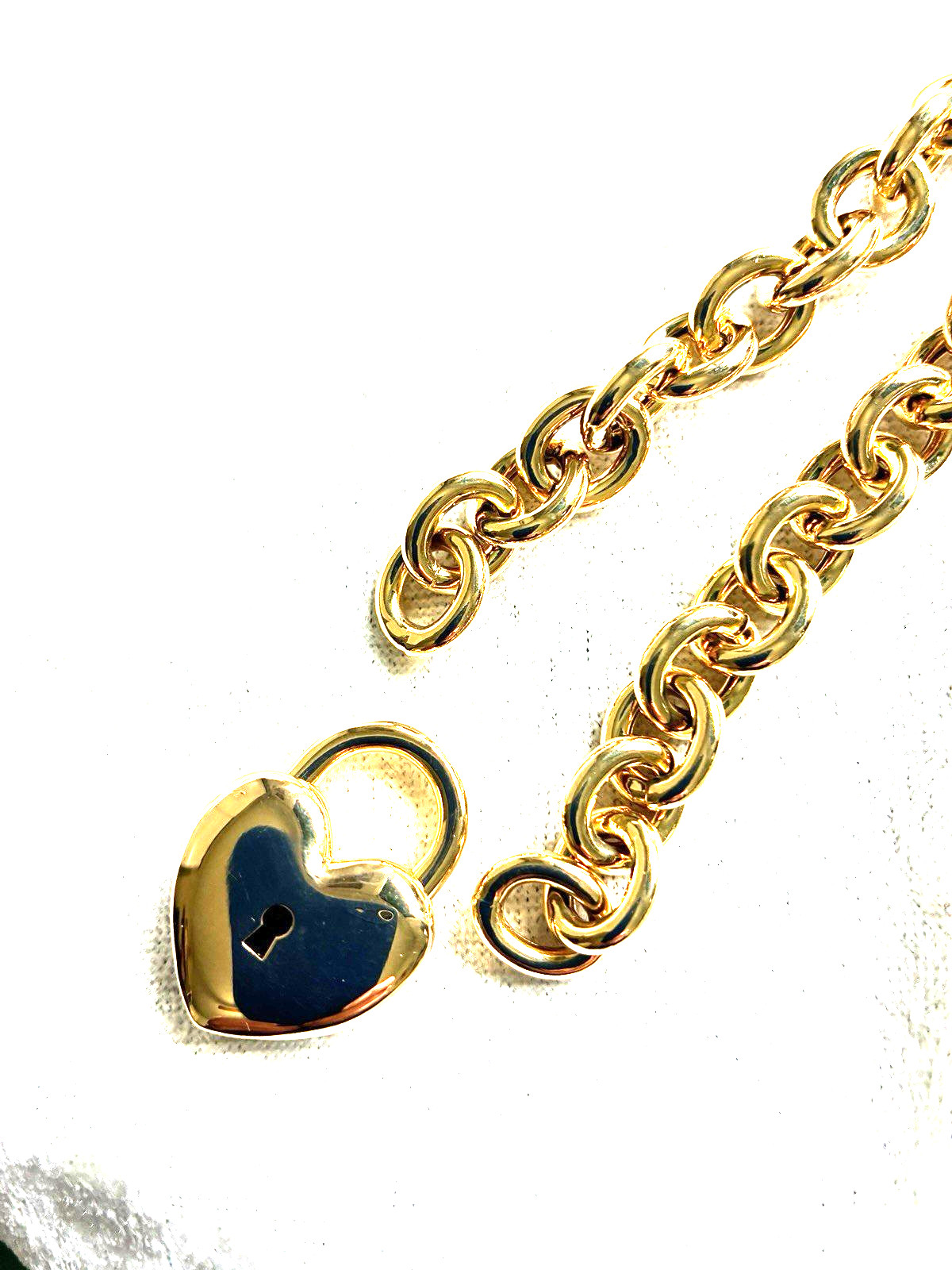 DAVID MARKSTEIN YELLOW BRONZE REMOVEABLE HEART LOCKET 18″ NECKLACE (M5120-62)