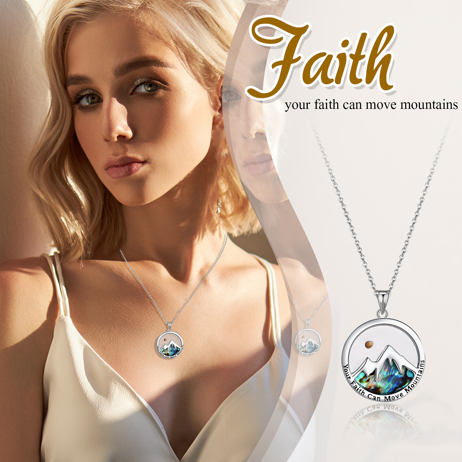 Mustard Seed Faith Necklace Matthew 17:20 Bible Christian Pendant Chain 16″-24″