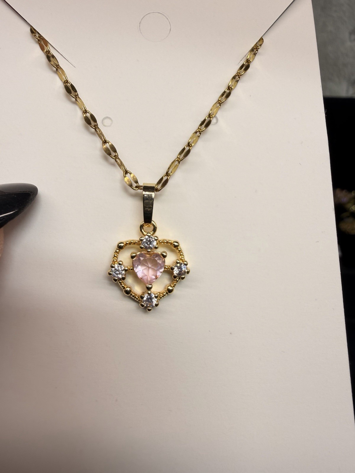 14k Gold Plated Set of 4 Necklaces CZ 16-18 inches (flower 19inch)