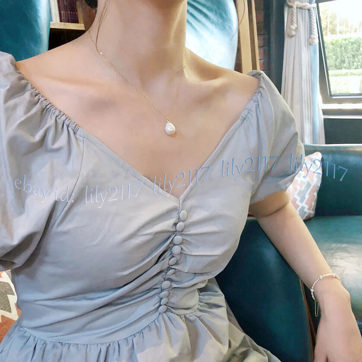Huge 13-14mm Natural White South Sea Baroque Edison Pearl Pendant Necklace 18″