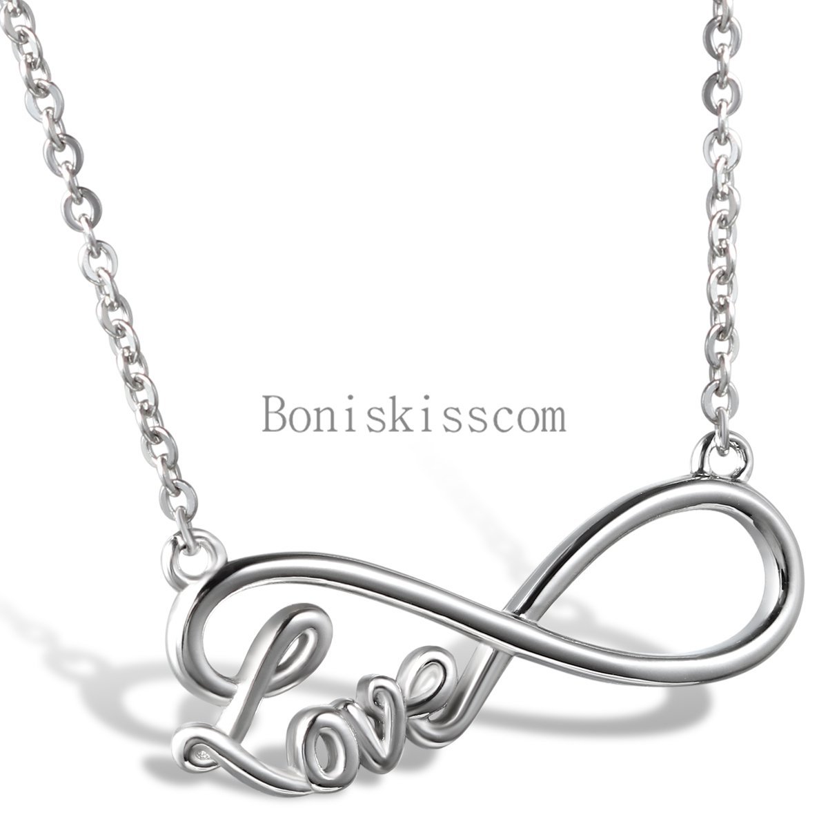 Women Girls Love Infinity Stainless Steel Pendant Necklace Valentine’s Day Gift