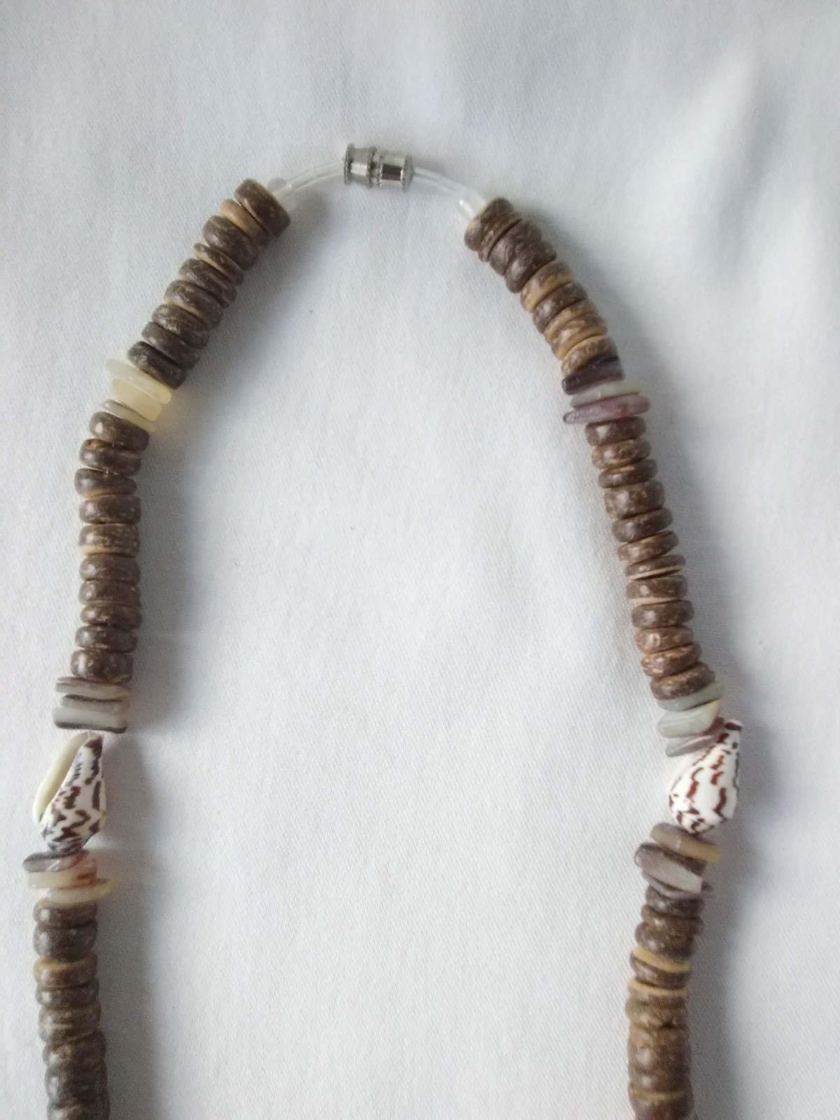 Surfer Necklace Puka Shell Coco Beads Ethnic Tribal 17.5″ Gift US Seller New