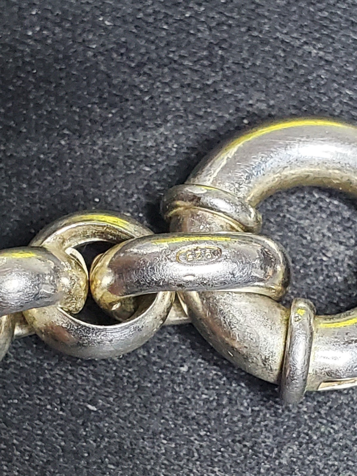 Vintage Rolo Chain 22 INCH Necklace Real Solid 925 Italy,b