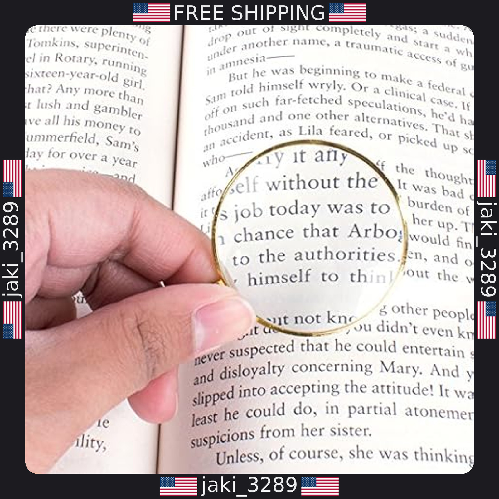 Gold Chain Necklace with 1.75″ Magnifier Lens – Perfect for Reading and Vision