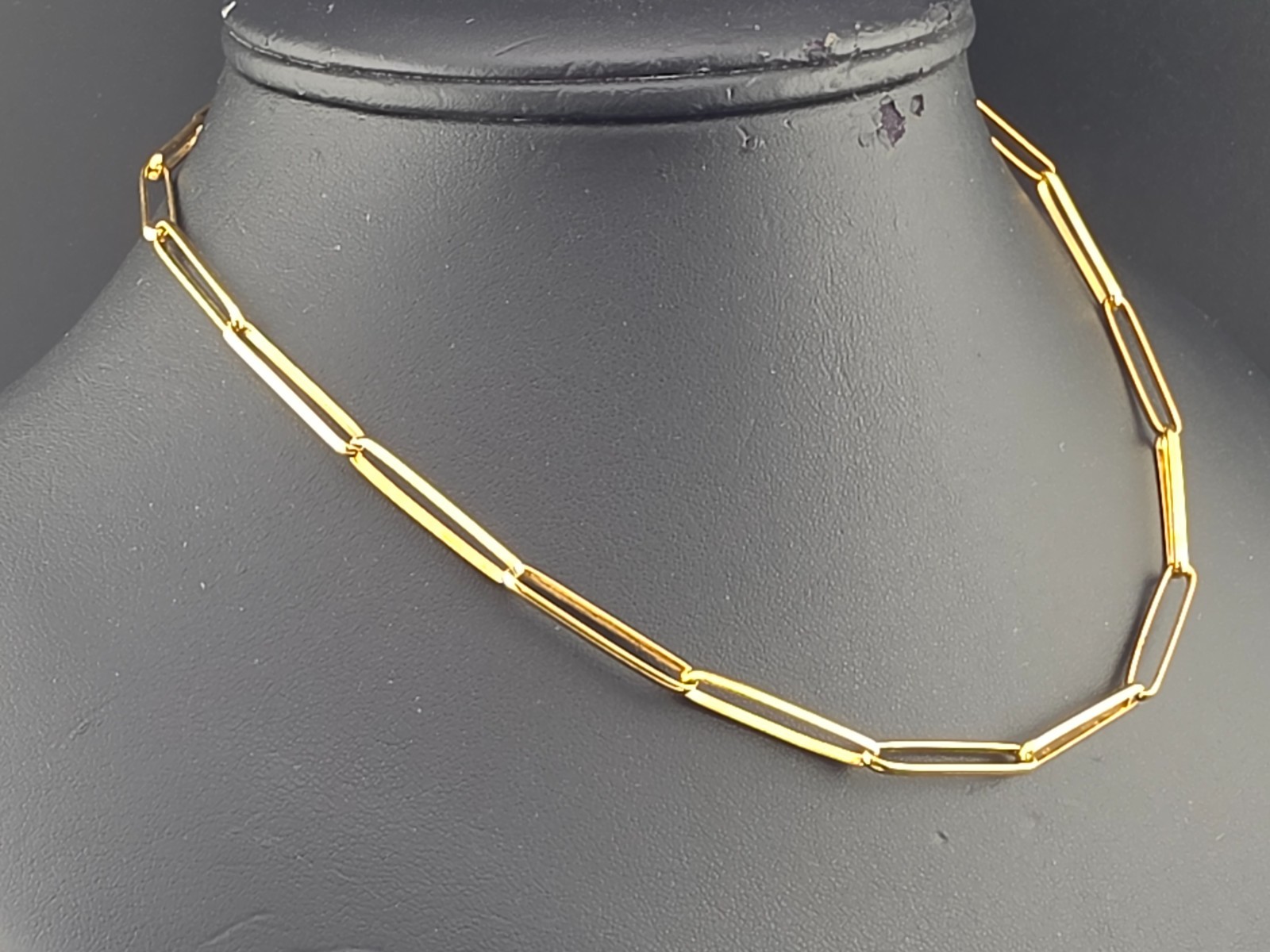 NWT J Crew Gold over Sterling Vermeil Paperclip Chain Necklace 16″