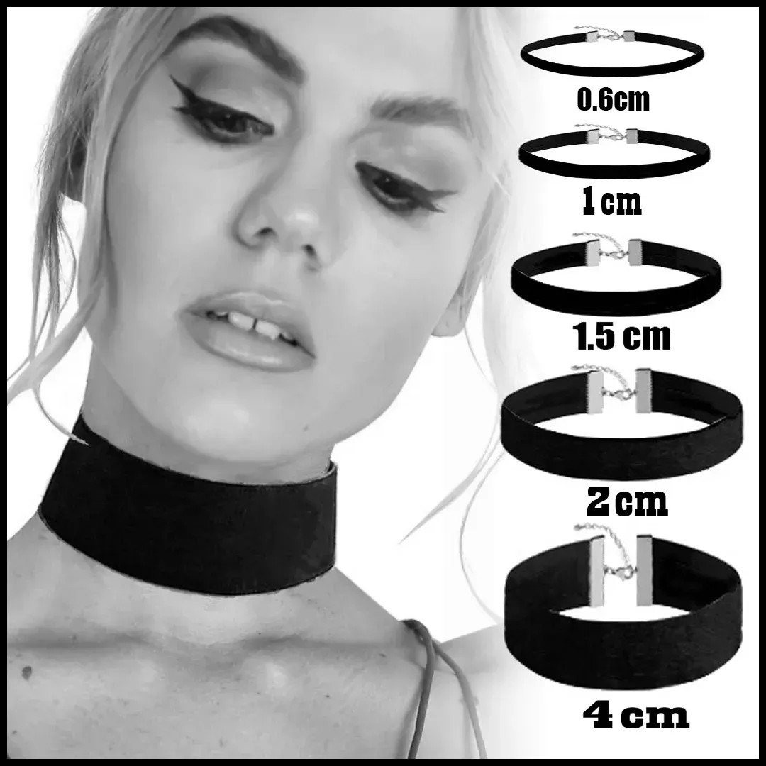 Korean Fashion Womens Accessoires Punk Gothic Soft Black Velvet Choker Necklace