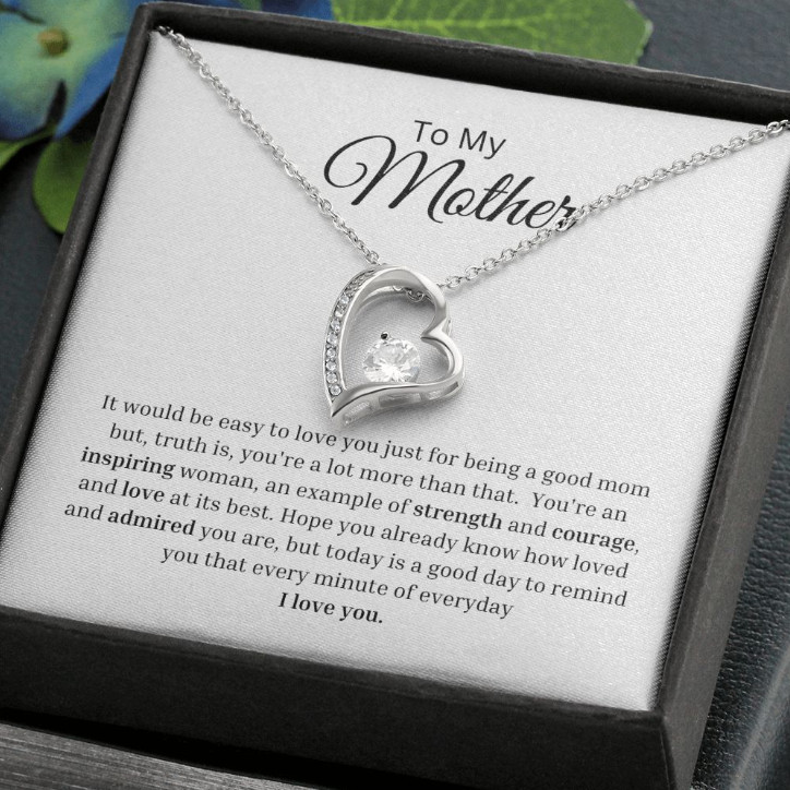 To My Mother: Forever Love Necklace – Tell her anytime how much you love her
