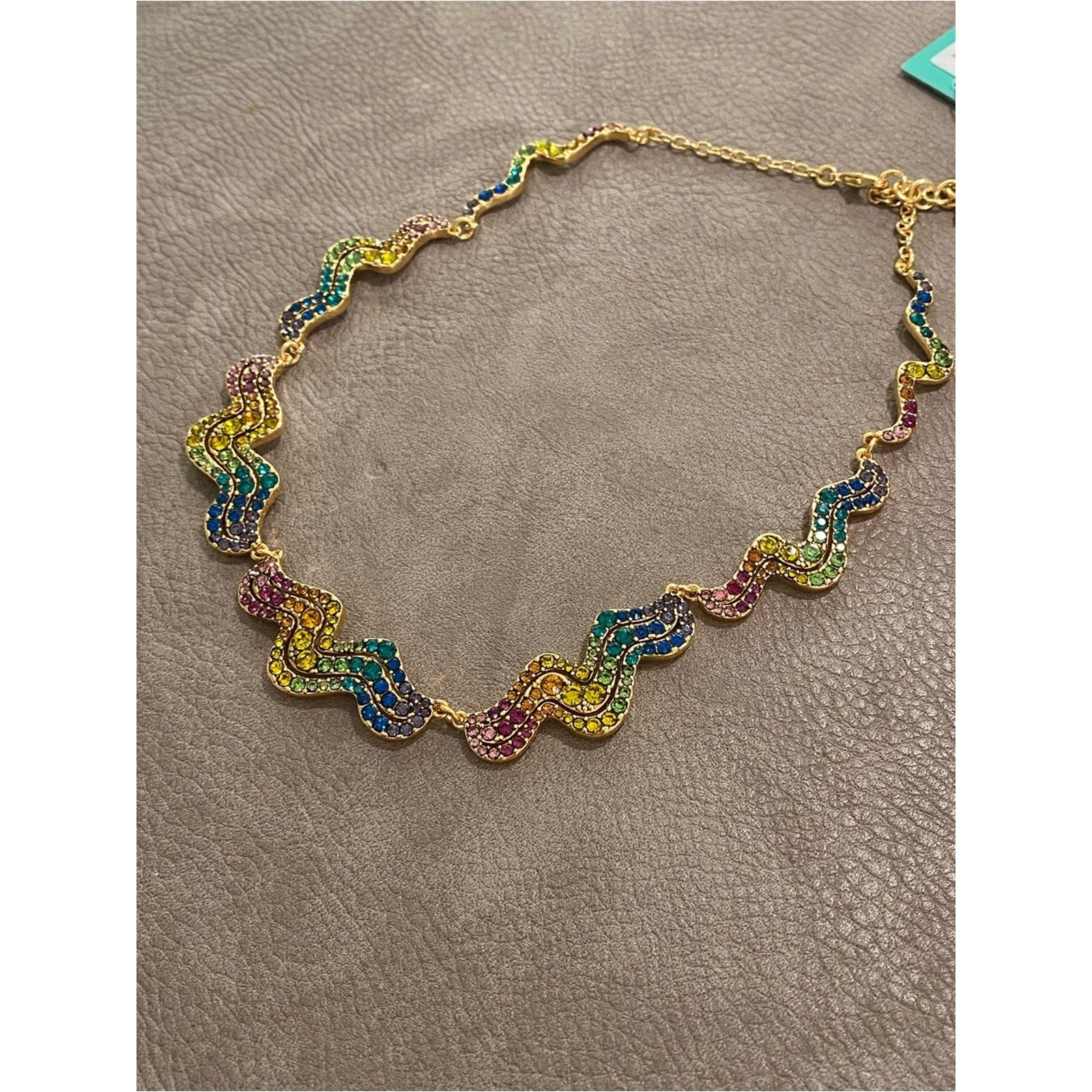 Kurt Geiger Rainbow Wave Collar Necklace NWT