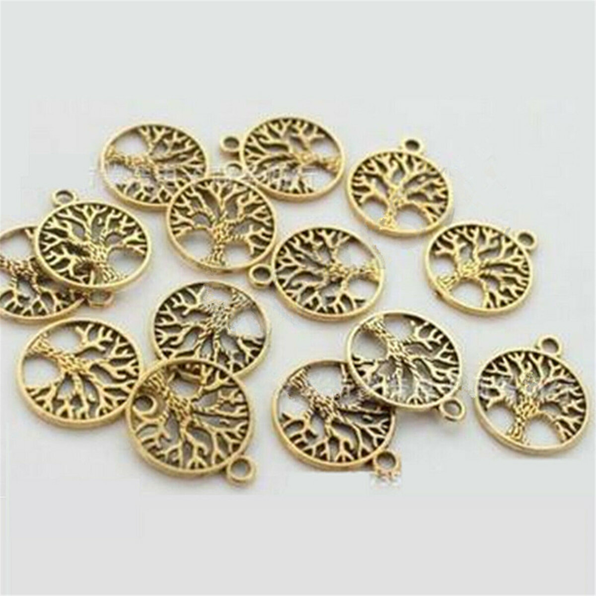 10/20Pcs Tibetan ‘Tree of Life Circle’ Charms Pendants For Jewelry Finding
