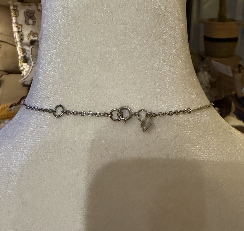 Vintage Sarah Coventry Silver Metal Chain Necklace Round Black Bezel Pendant