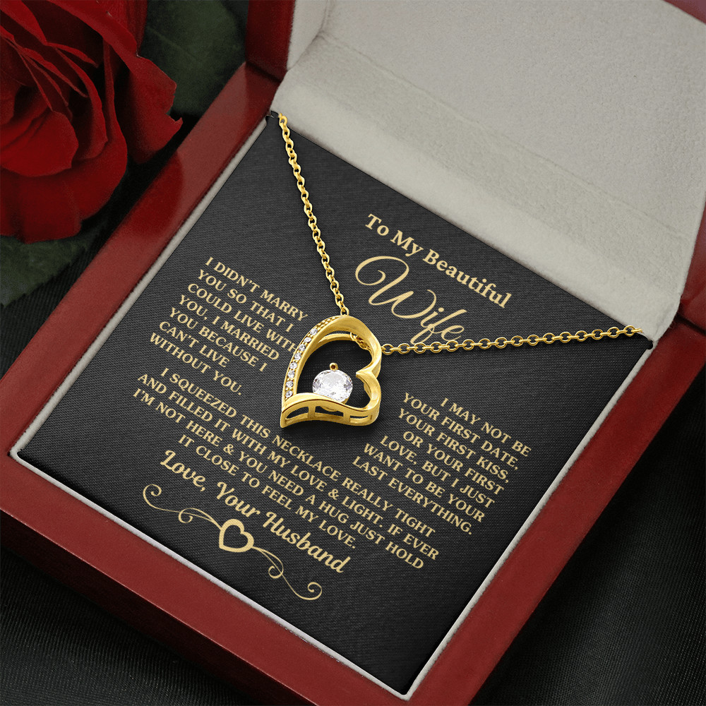 To My Wife Necklace From Husband, Gift For Her, Necklace For Wife Anniversary