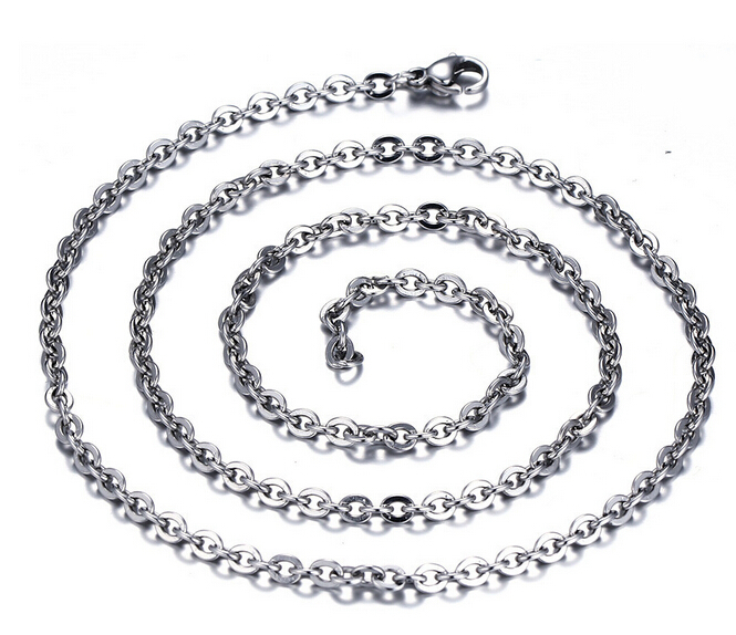 100pcs Lot Female stainless steel 16”-32” rolo chain necklaces 1.5/2/2.3/3mm