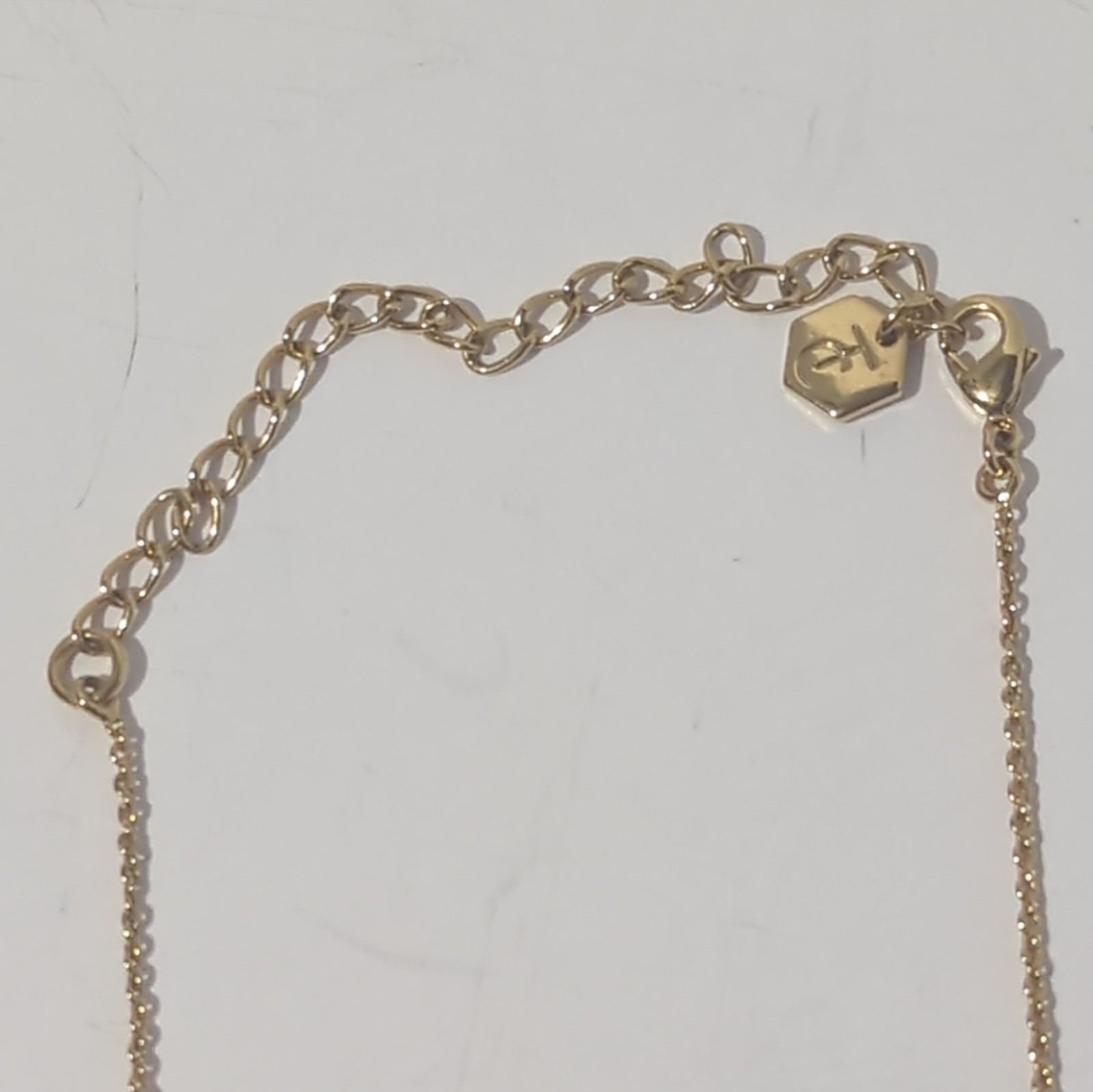 Touchstone Crystal by Swarovski Pave Bar Necklace Gold Tone Adjustable Dainty