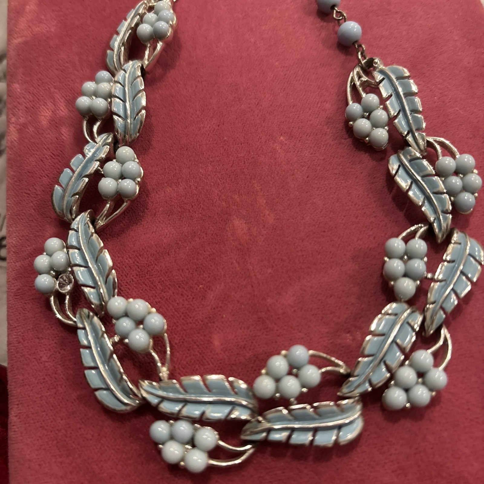 fashion jewelry necklace Light Blue Color V Pretty 18 Inches Long