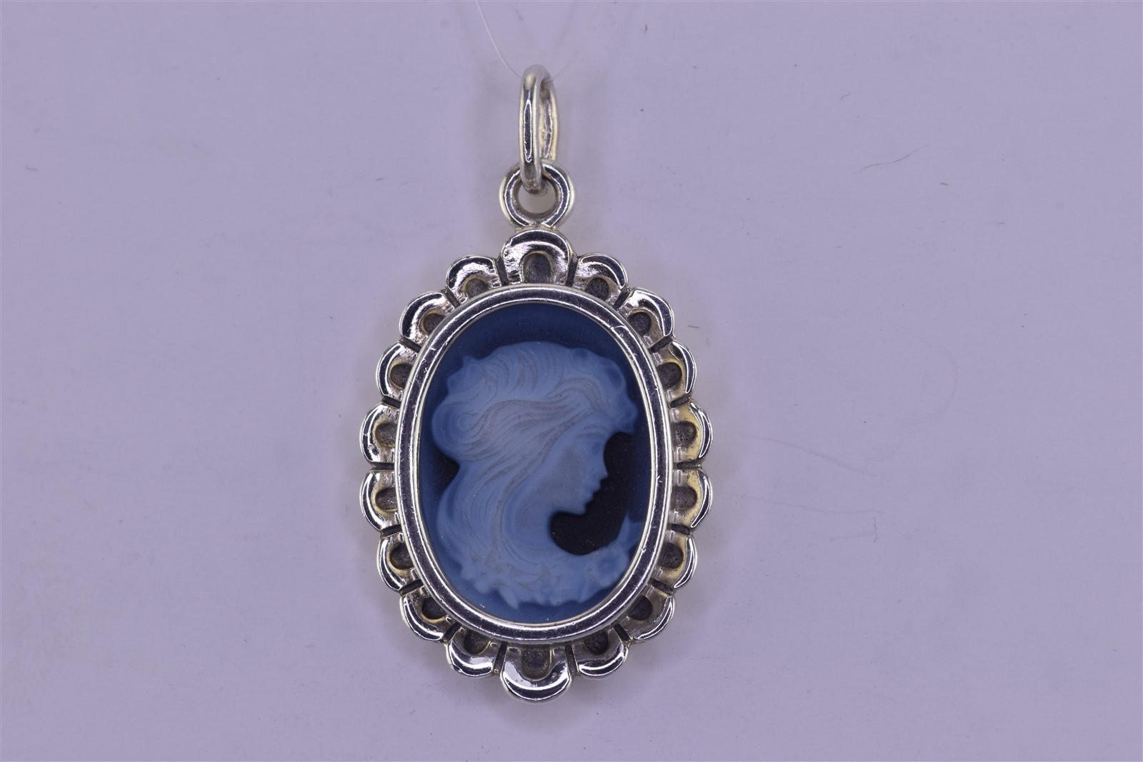 RARE PANDORA Sterling Silver 29mm x 19mm Carved Cameo ALE 925 Pendant