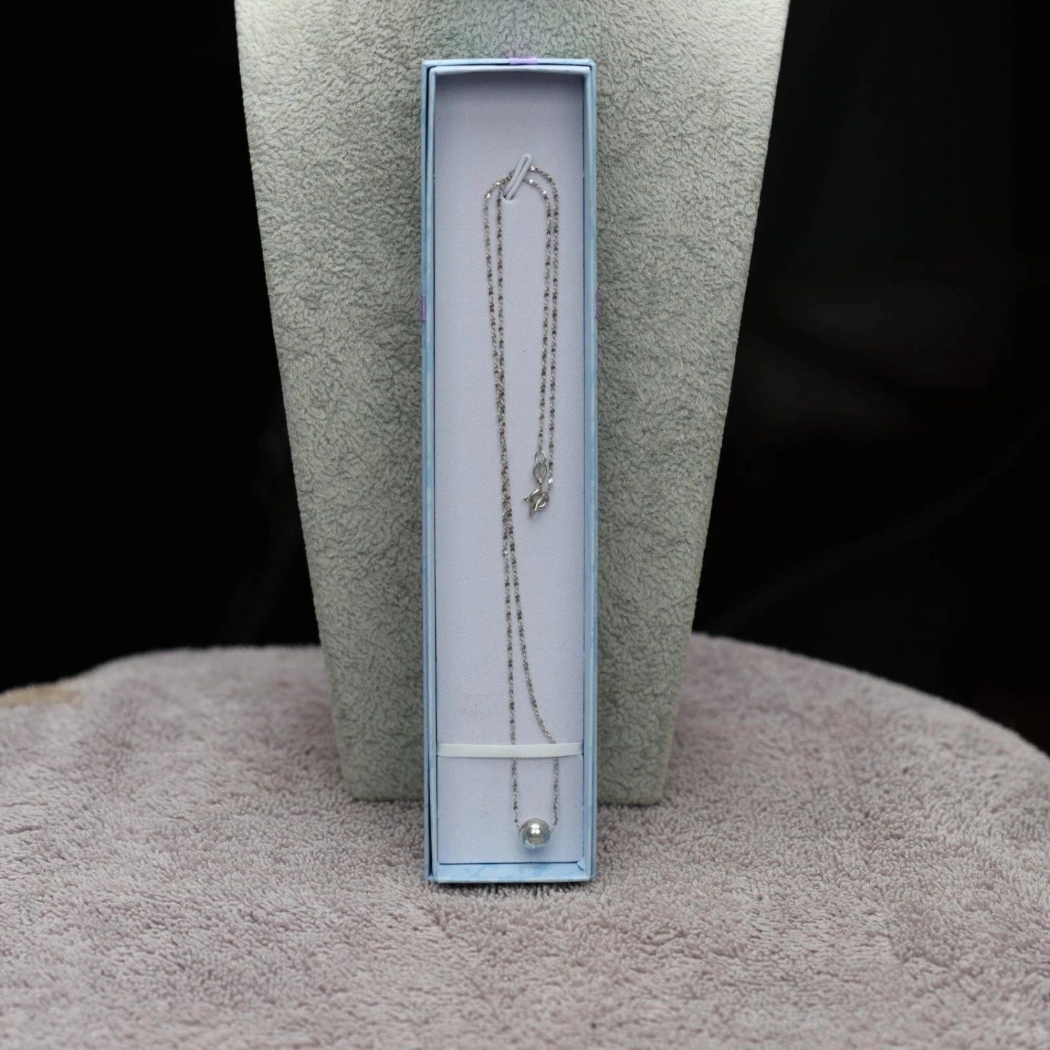 Vintage Italy 925 Sterling Silver Ball Pendant Necklace 18 Inch Sparkle Chain