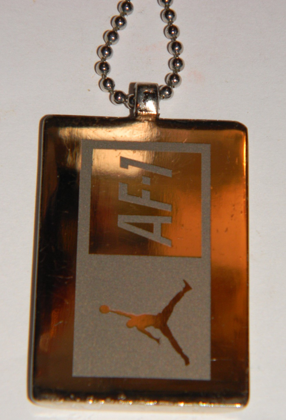 Nike AF-1 Air Jordan Authentic Hang Tag Pendant Necklace Michael Jumping