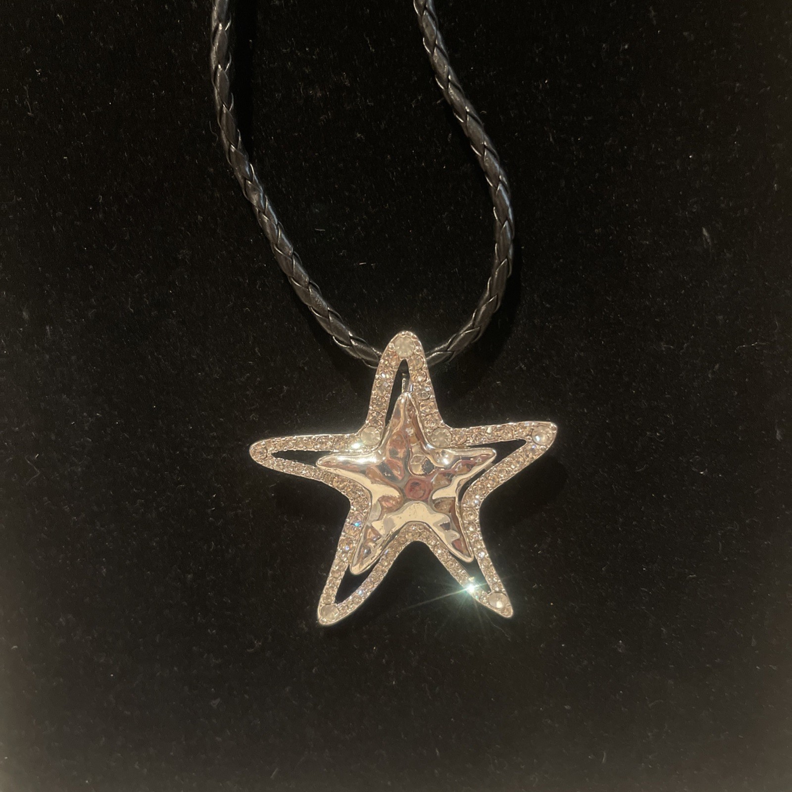 Silver STARFISH NECKLACE ,Ocean Nautical Coastal BEAUTIFUL! ❤️