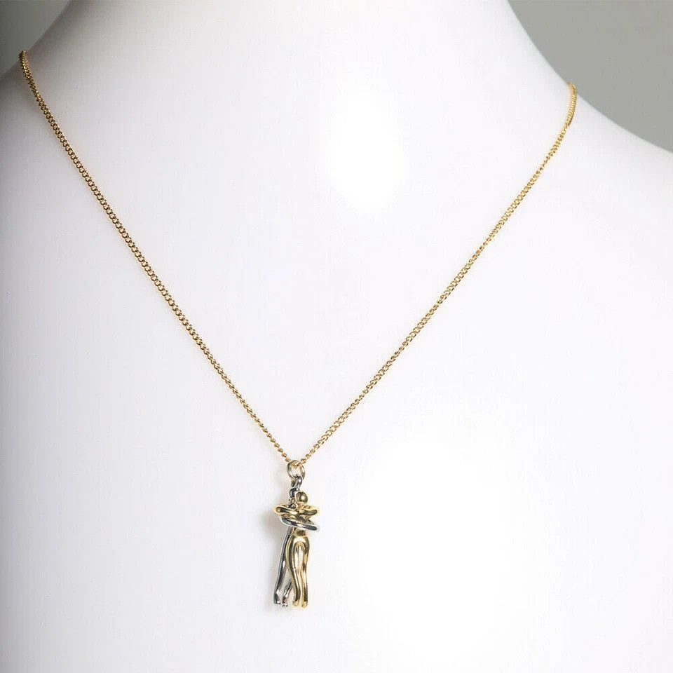 Affectionate Hug Couples Necklace Valentine’s Day Embrace Chain Unisex Jewelry