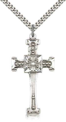 .925 Sterling Silver Cross Necklace For Men On 24 Chain – 30 Day Money Back …
