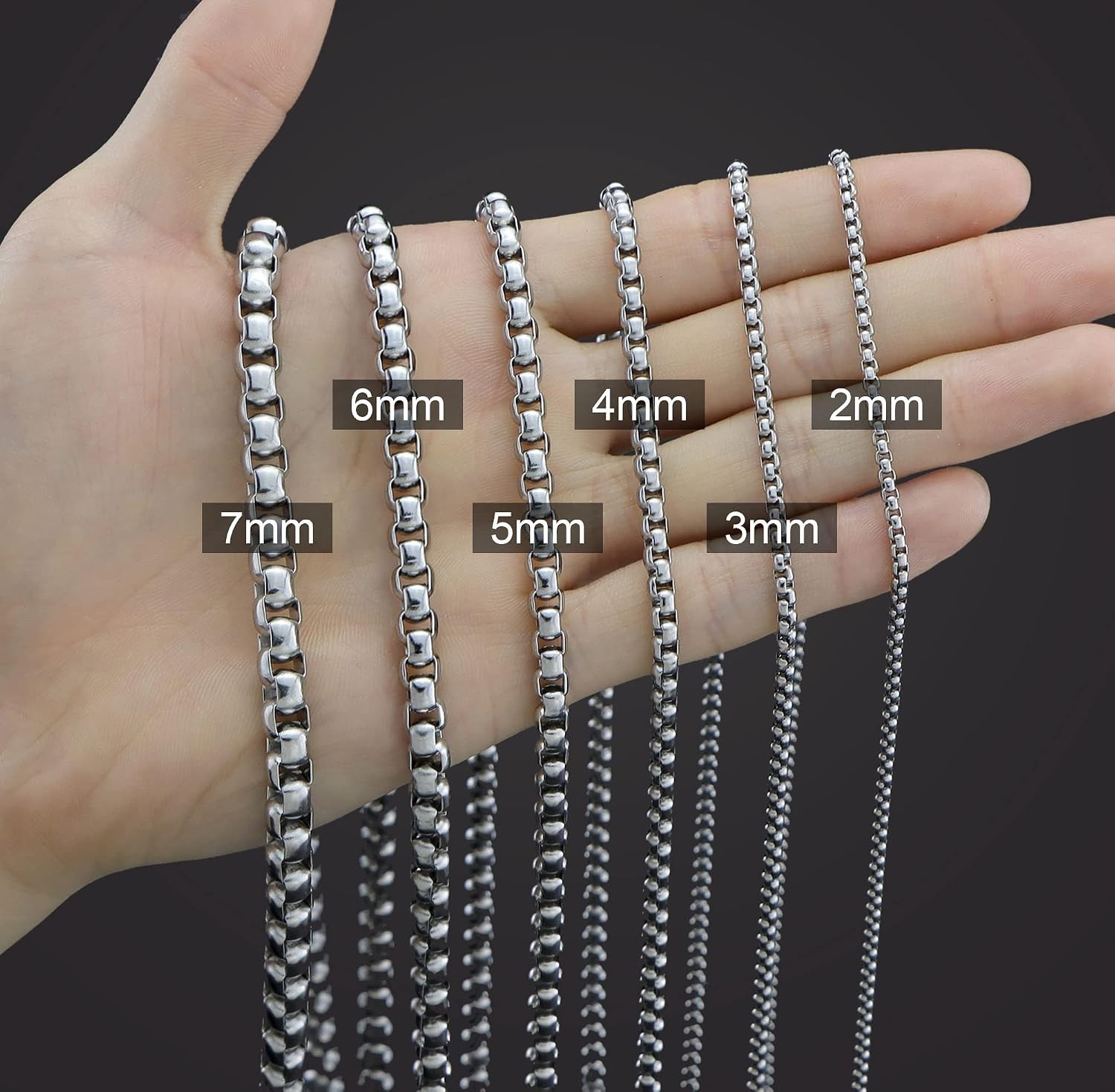 Gift-Ready 16-Inch Rolo Chain Necklace in Durable Stainless Steel – Unisex Style