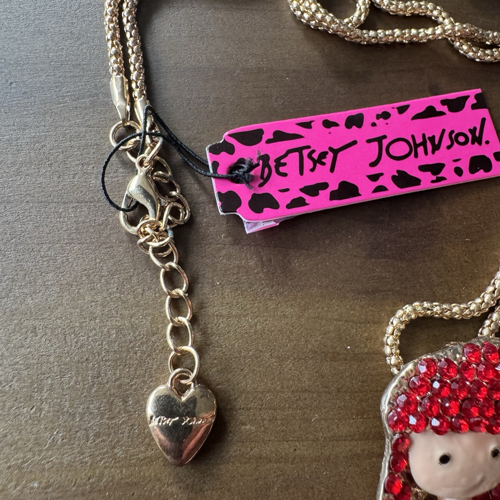 NEW Betsey Johnson Little Mermaid Pendant Necklace Disney Parks Rhinestones