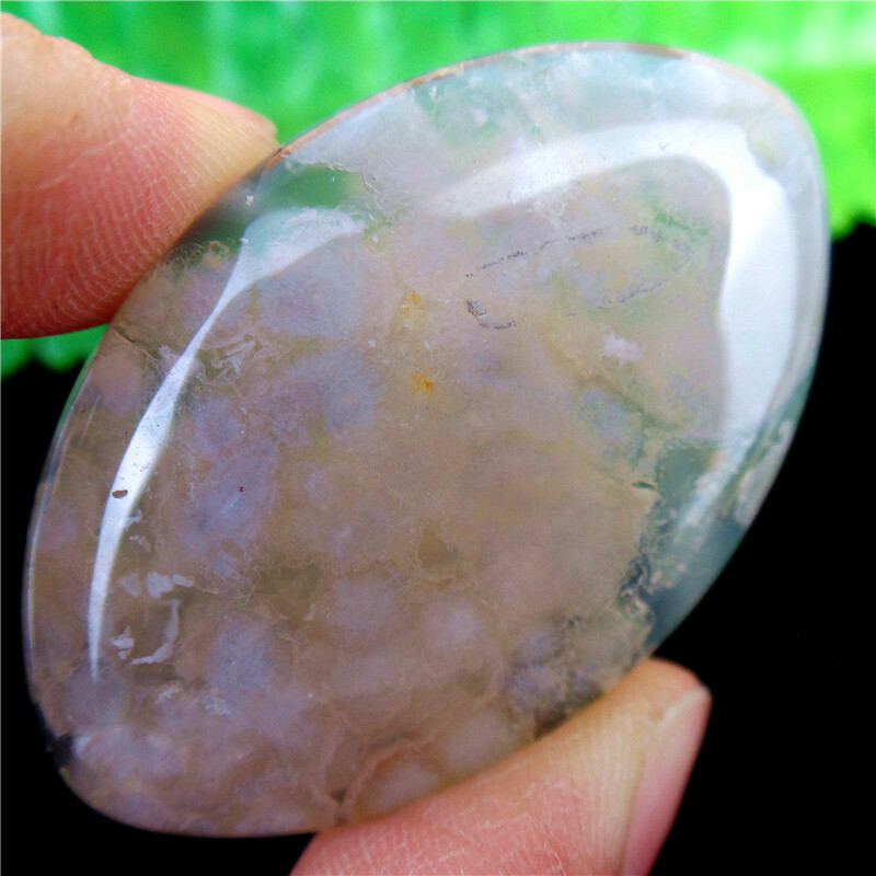 47x30x7mm Natural Cherry Blossom Agate Crystal Marquise Pendant Bead EA85627